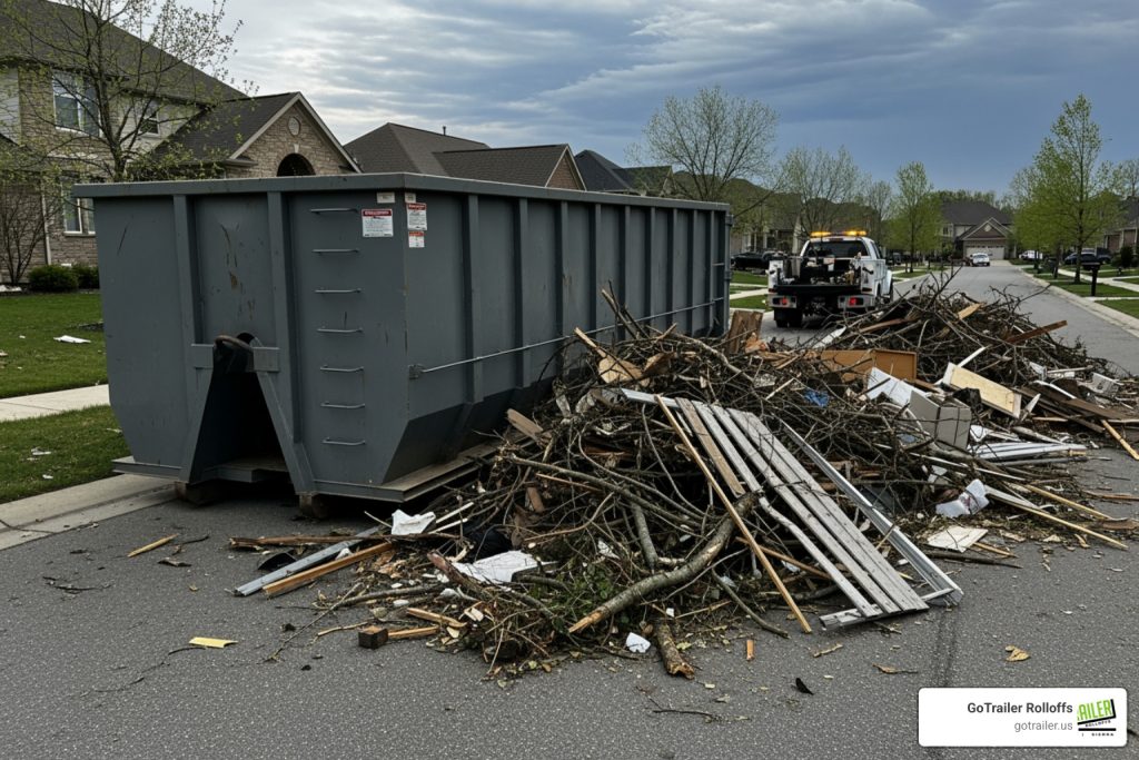Emergency dumpster rental